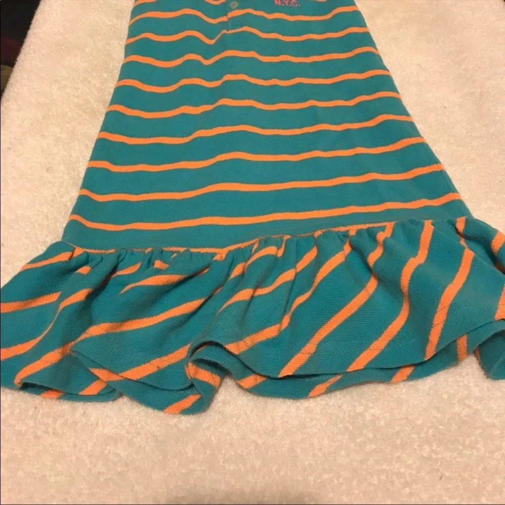 Polo Ralph Lauren girls summer dress teal and orange size 4t
